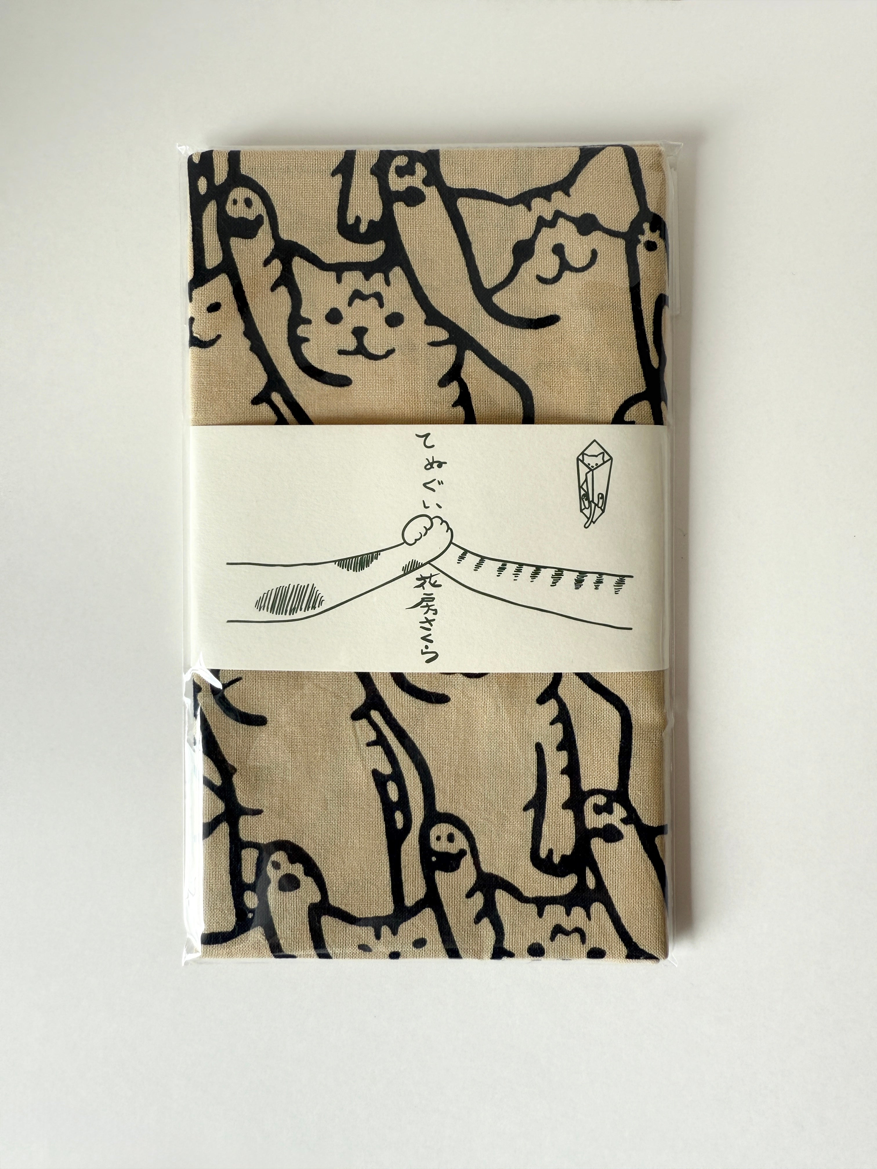 花房さくら手ぬぐい〜high-seven(コーヒー)〜 | petel gallery